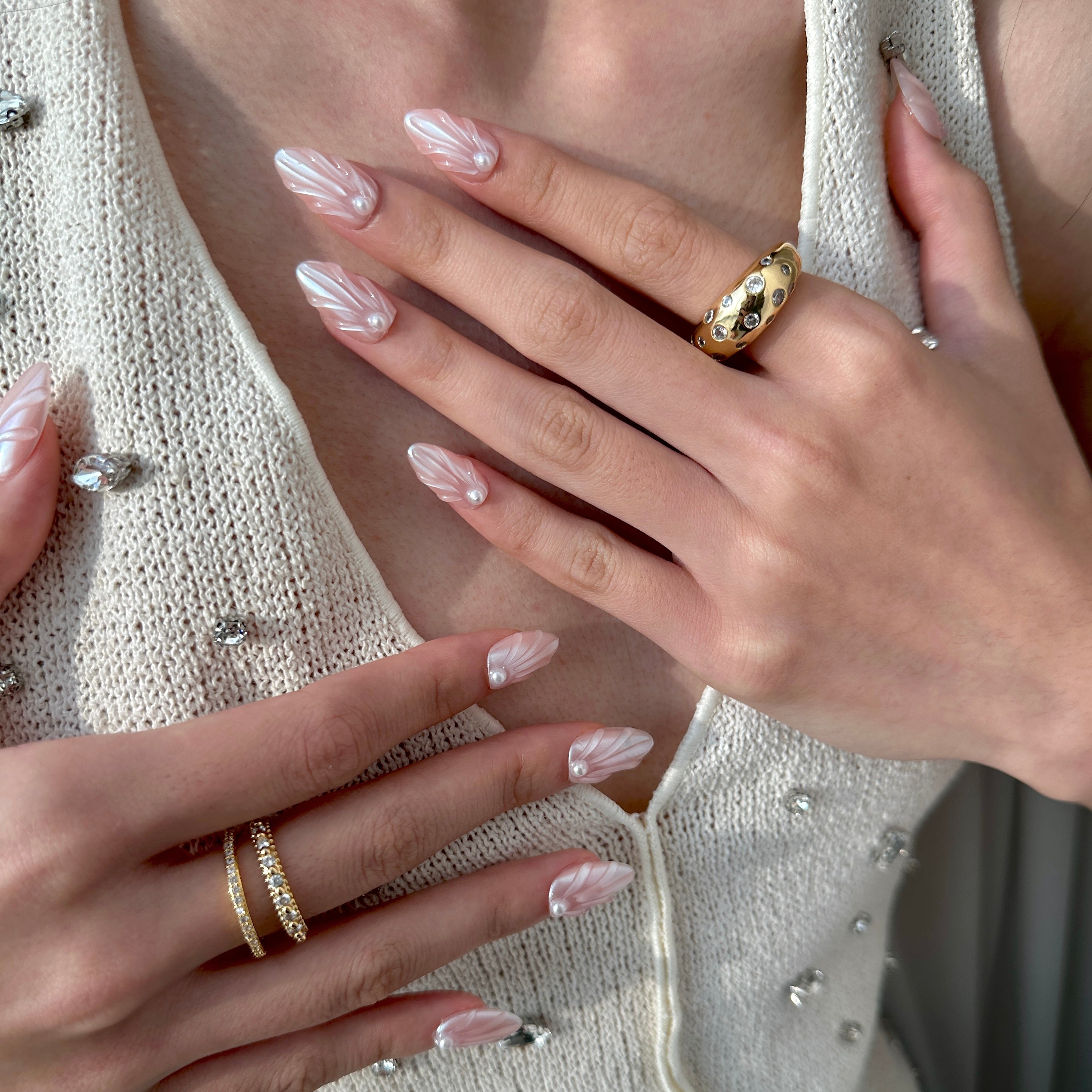 Vegan Pearl 3D Nails 2025 Glow